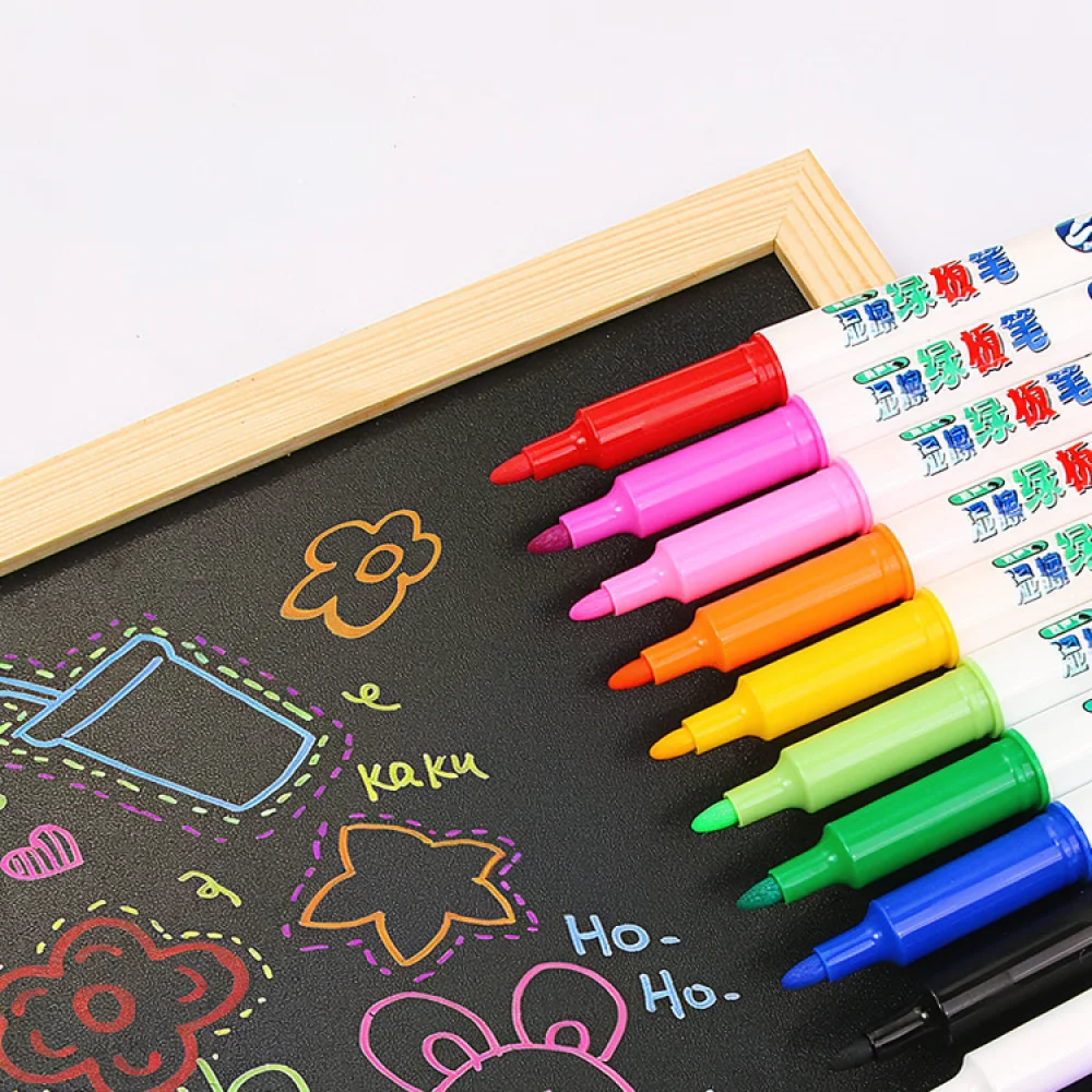 Neon Liquid Chalk Pens For Blackboard Glass Window Erasable Markers Dustless Writing Art Supplies School Office Stationery