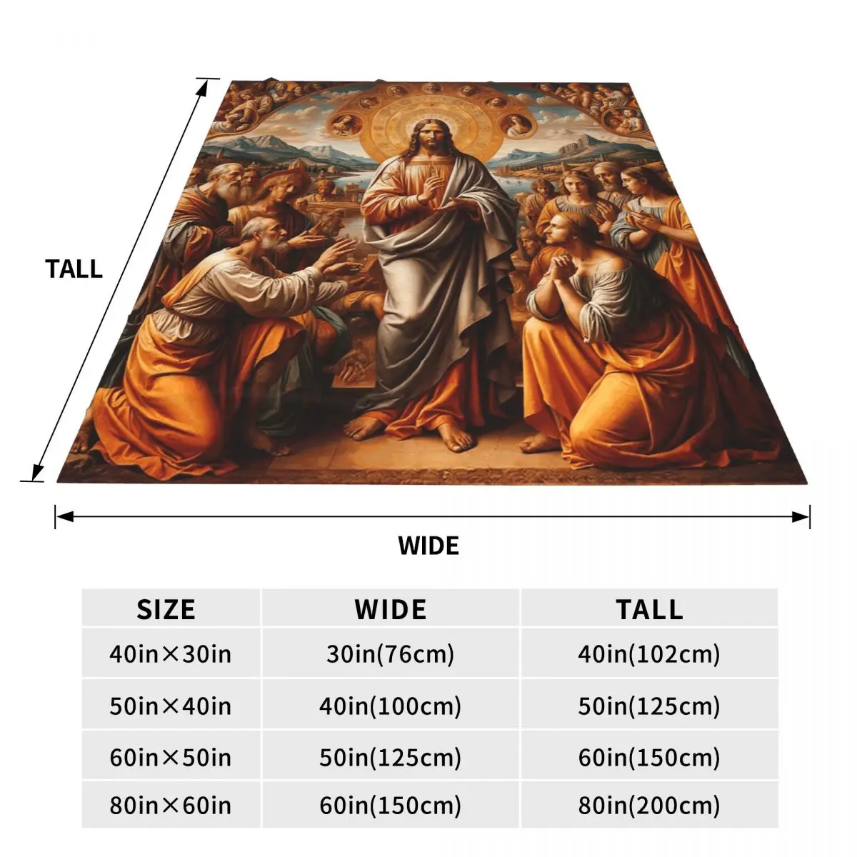 WORSHIPING JESUS Blankets Fleece Sofa Throw Blanket Multi-function for Home Bedroom Travel Throws Bedspread Quilt