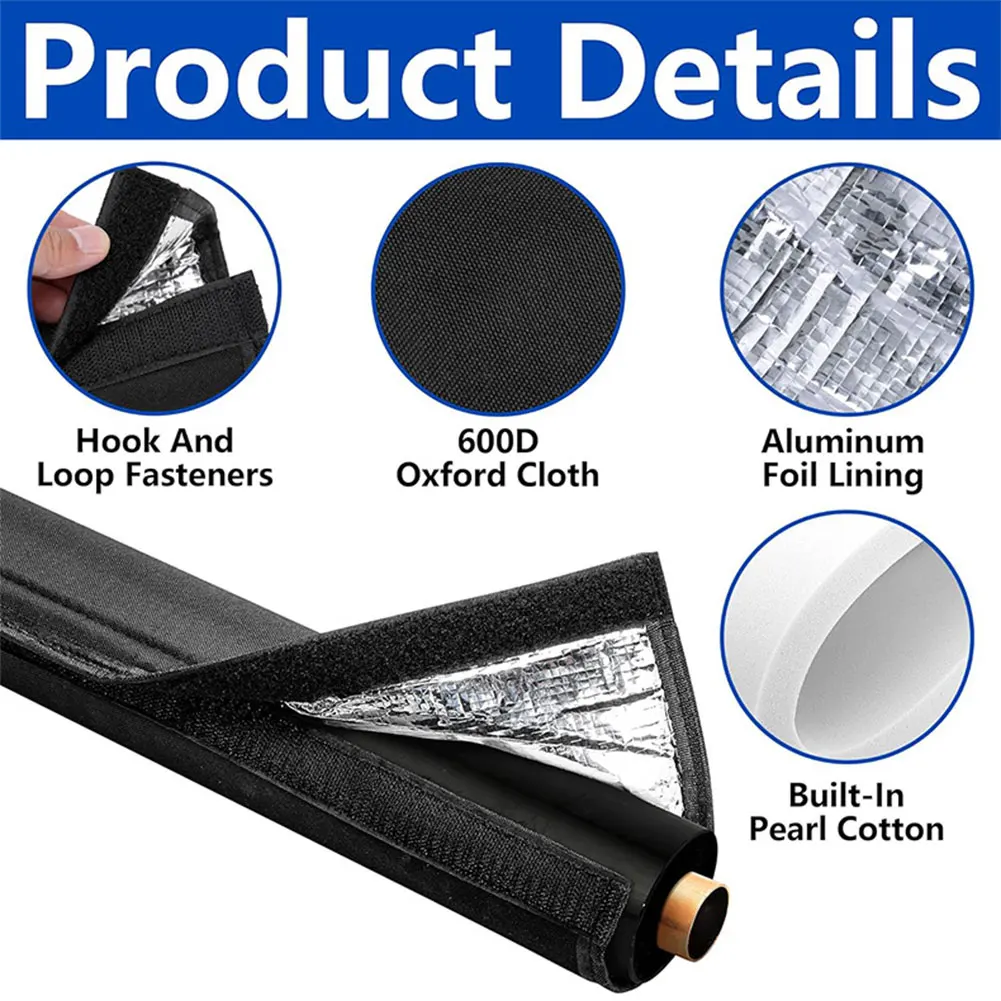 Portable AC Hose Insulation Sleeve 3 Layers AC Duct Insulation Wrap HVAC Copper Pipe Insulation Cover Protector for Outside