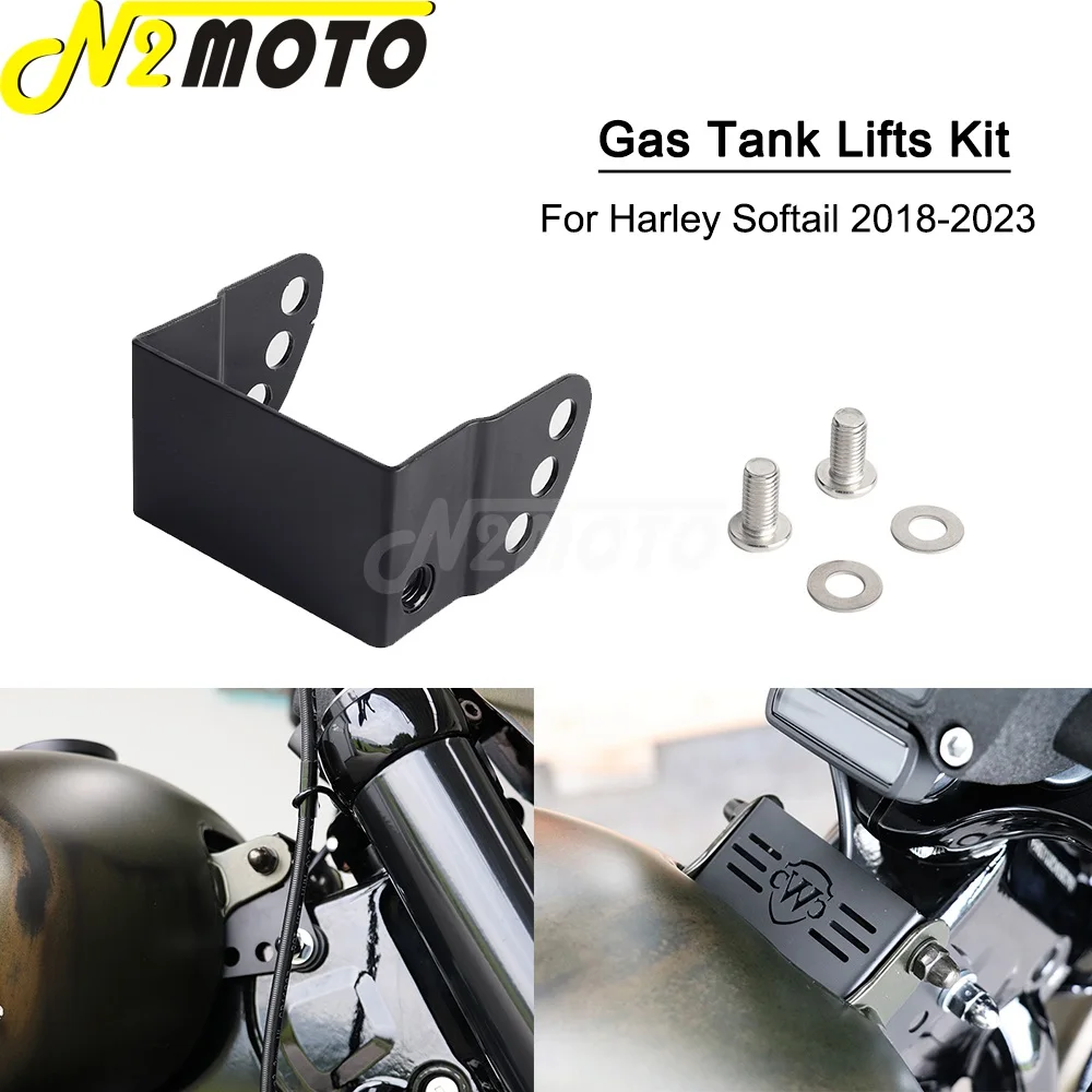 Cult Werk Tank Lift Kit Adjustable Risers Bracket Height 35-55mm For Harley Standard FXST Street Bob FXBB 114 FXBBS 2018-2023