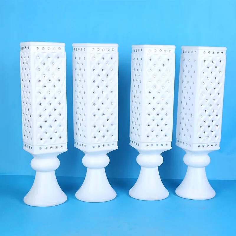 for Plastic Vase Road Guide Roman Column Square Vase for Wedding Supplies Opening Ceremony Decoration Props Aisle Decor