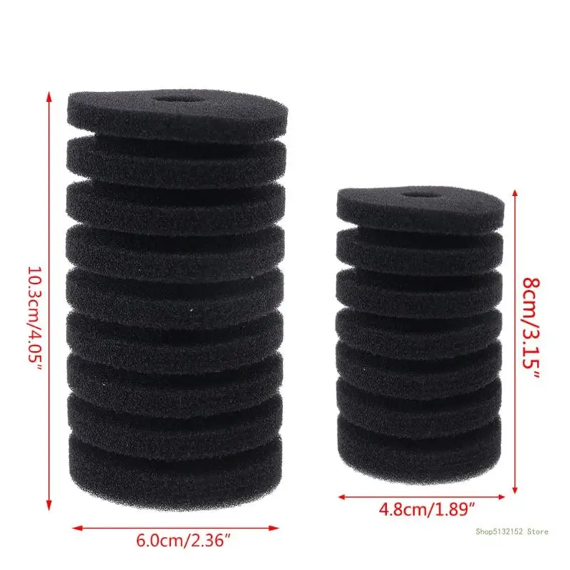 QX2E Aquarium Filter Sponge Replacement Media for Sponge Filters Biochemical Foam for Fresh Water and Salt-Water Fish for Tan