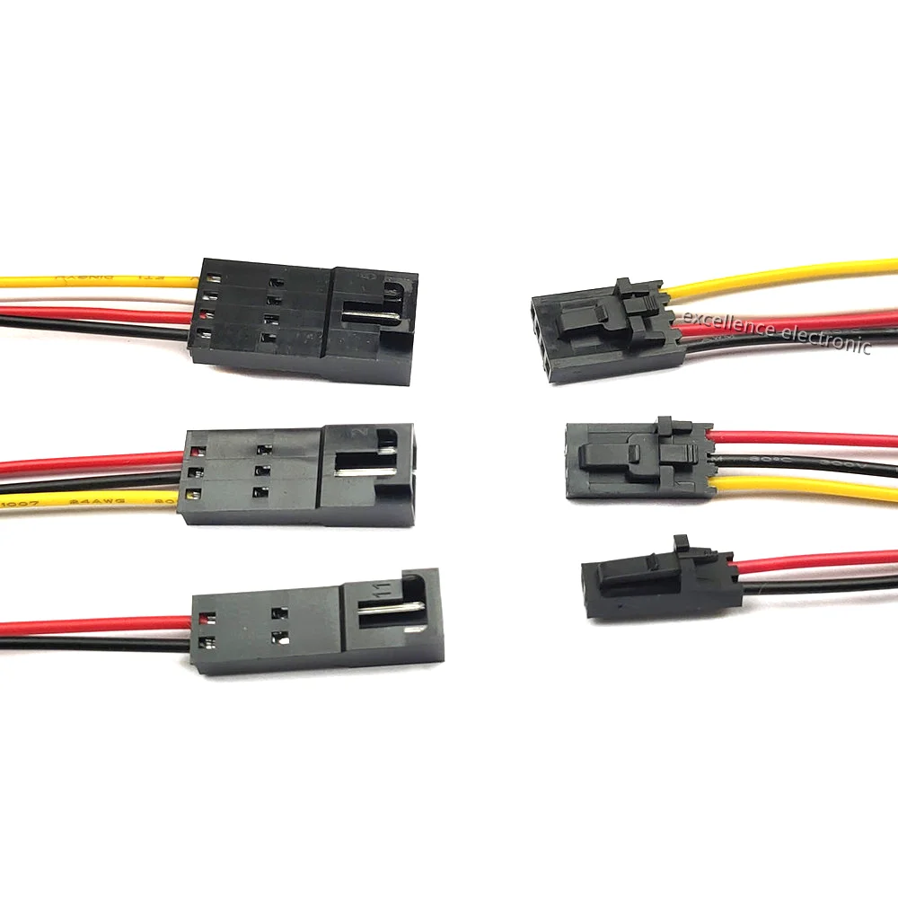 5 Pairs MX2.54 DuPont Housing with Lock Male Female Docking Wire 2.54mm Single Head 24AWG Electronic Line 2P 3P 4P 5P 6P