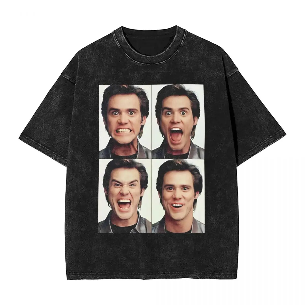 Men Jim Carrey Faces In Color T-Shirts Top Tees Summer Y2K Retro Short Sleeves T-Shirt O Neck Hip Hop Design Tee Shirt Wholesale