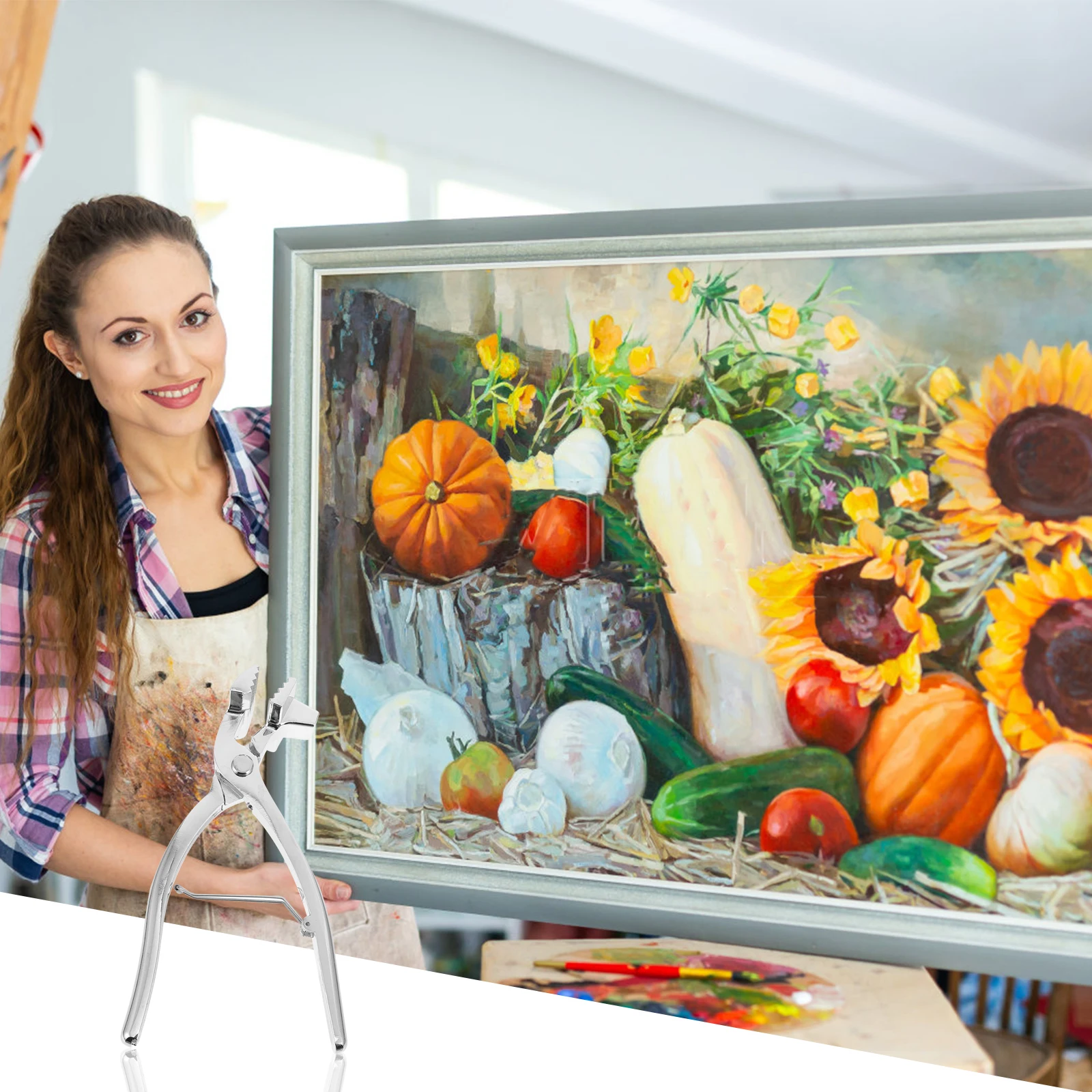 

1pc Oil Painting Clip Canvas Accessory Tool Framing Stainless Steel Holder Embroidery Frame Separator Clips Paintings Protector