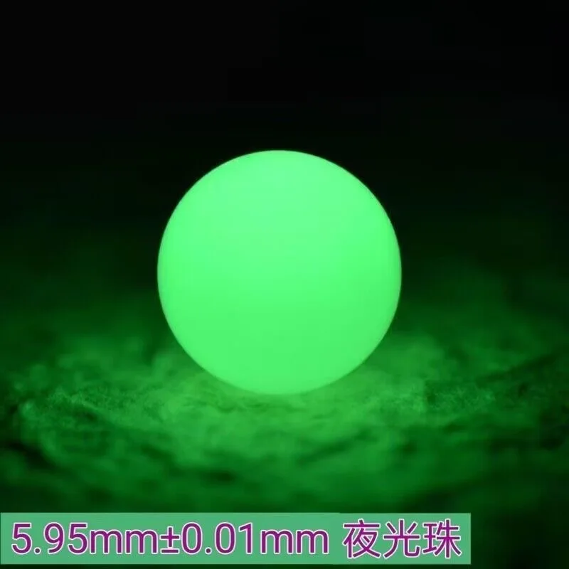 Proiettile di plastica da 5,95 mm Accessori per gioielli fatti a mano fai-da-te Sfera di plastica di precisione da 6 mm Palla giocattolo senza foro Sfera di perline incandescente notturna