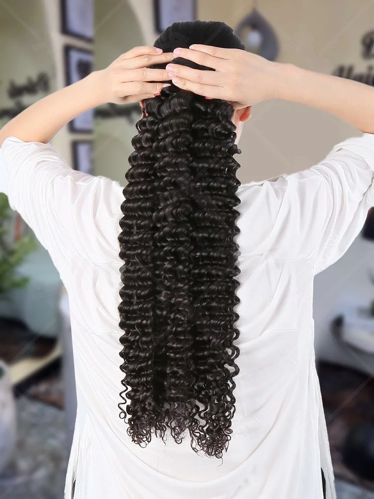 

Mossily 30-дюймовые вьющиеся пучки 100% человеческие волосы Необработанные необработанные наращивания 2 3 4 Свободные пучки глубоких волн с двойным утком целиком