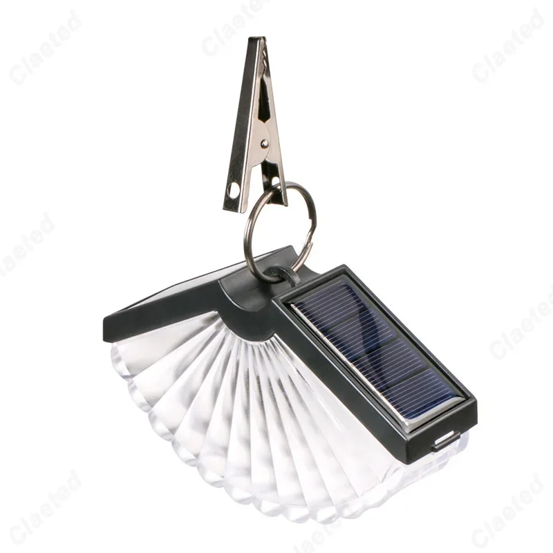 New LED Solar Fan-shaped Night Light Outdoor Waterproof Courtyard Garden Landscape Decoration Atmosphere Hanging Light