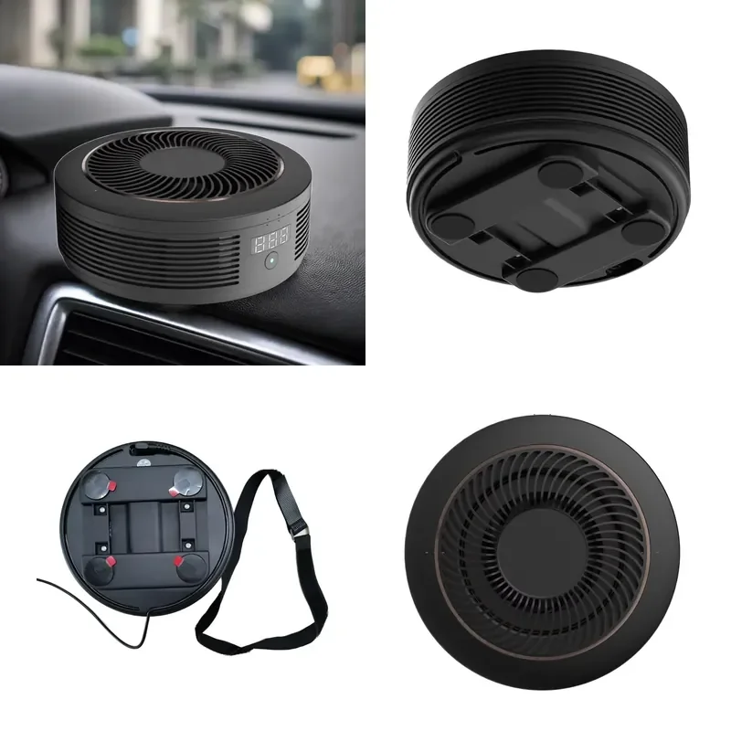 for Portable Electric Mini Car Air Purifier with H11 HEPA Filter CADR 50 M3/h Air Freshener Including Cigar Adapter USB Car