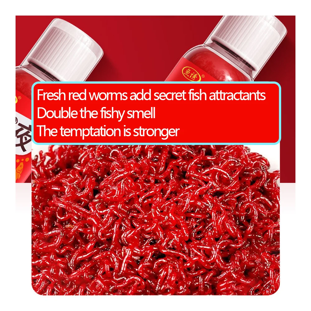 Fish Bait Additive Concentrated Red Worm Liquid High Concentration FishBait Attractant Tackle Food for Trout Cod Carp Bass