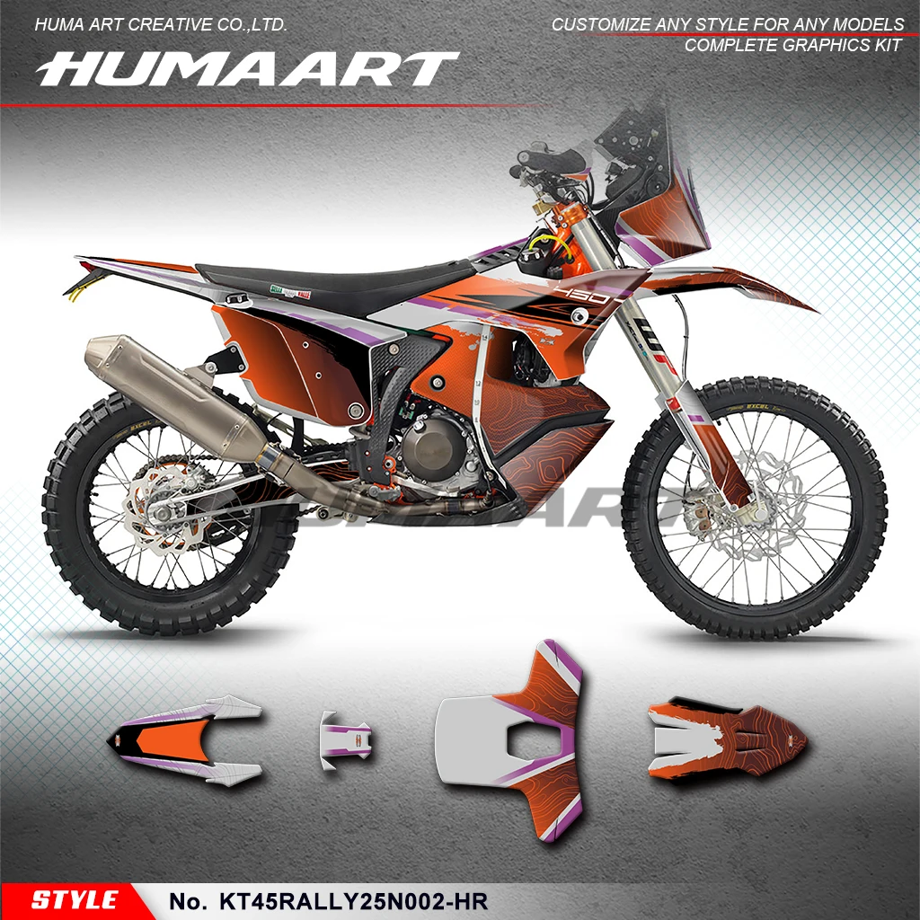 

HUMAART Graphics Sheet Stickers Complete for 2025 KTM & Husqvarna 450 RALLY, Accessories, KT45RALLY25N002-HR
