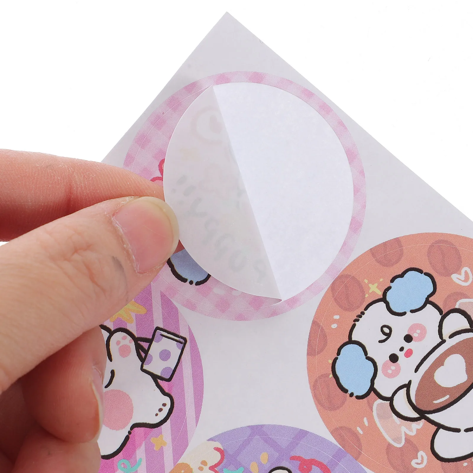 

100 Sheets Seal Label Stickers Versatile Baking Packaging Scrapbook Decoration Durable Round Adhesive Dot Cartoon Stickers