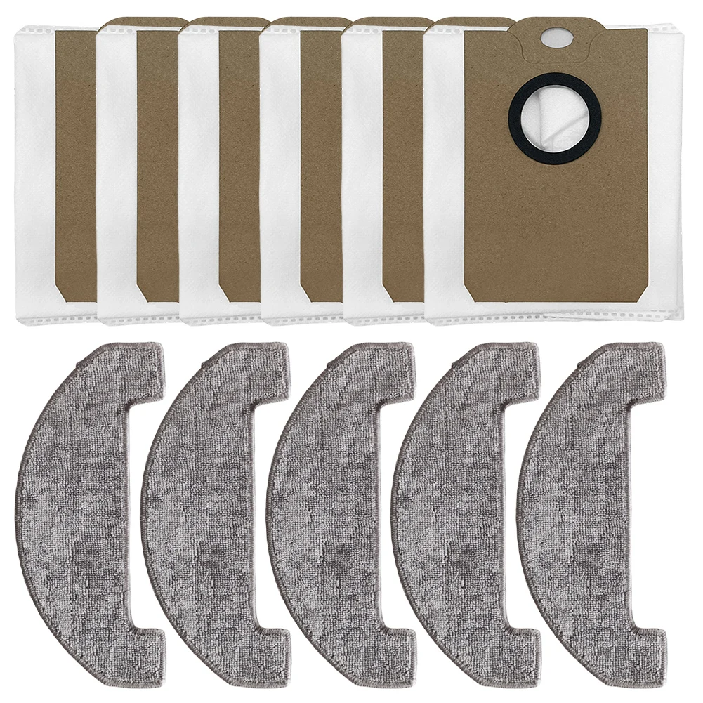 

1 Set Vacuums Mop Cloth And Dust Bags Kit For BPMIO B15 B15 Plus Robot Vacuums Cleaner Accessories 5 Mop Pads 6 Dust Bags