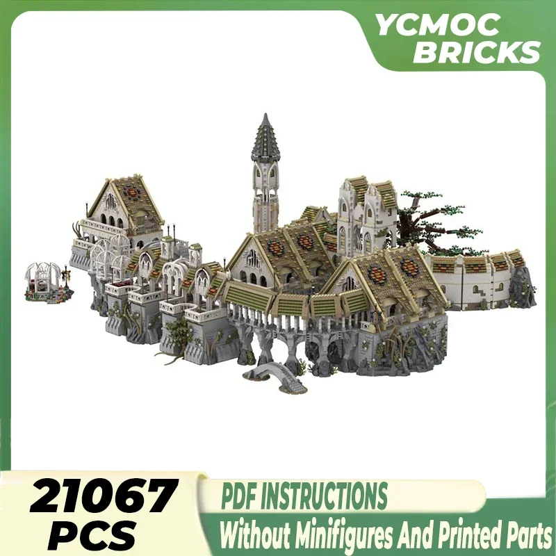 Rings Movie Model Moc Building Bricks Complete UCS Rivendell Town Technology Modular Blocks Gift Christmas Toy DIY Sets Assembly