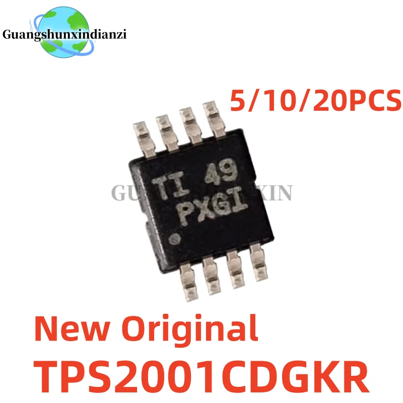 (5-20PCS) Brand New Original TPS2001CDGKR PXGI TI TPS2001 VSSOP-8 Best Quality transistor In Stock