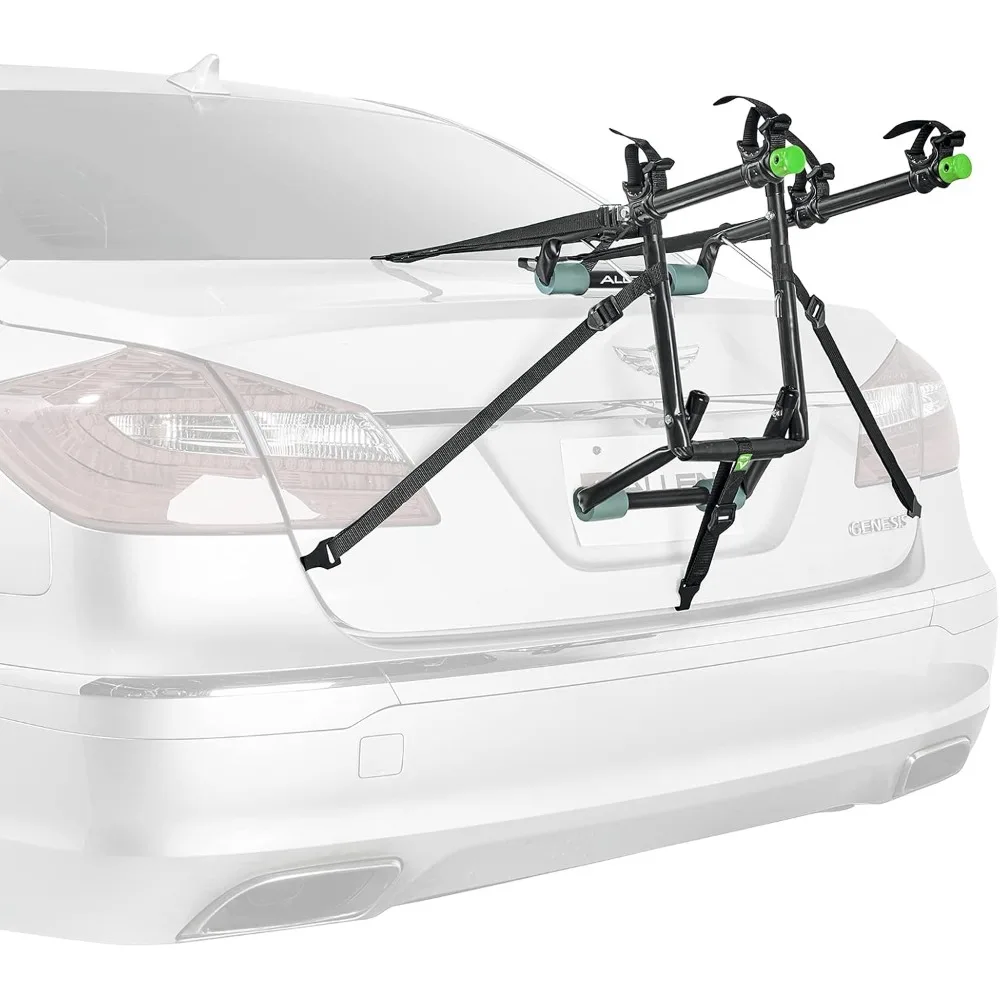 

Universal 2-Bike Trunk Mount Rack, Easy Install for Sedans & SUVs, Black