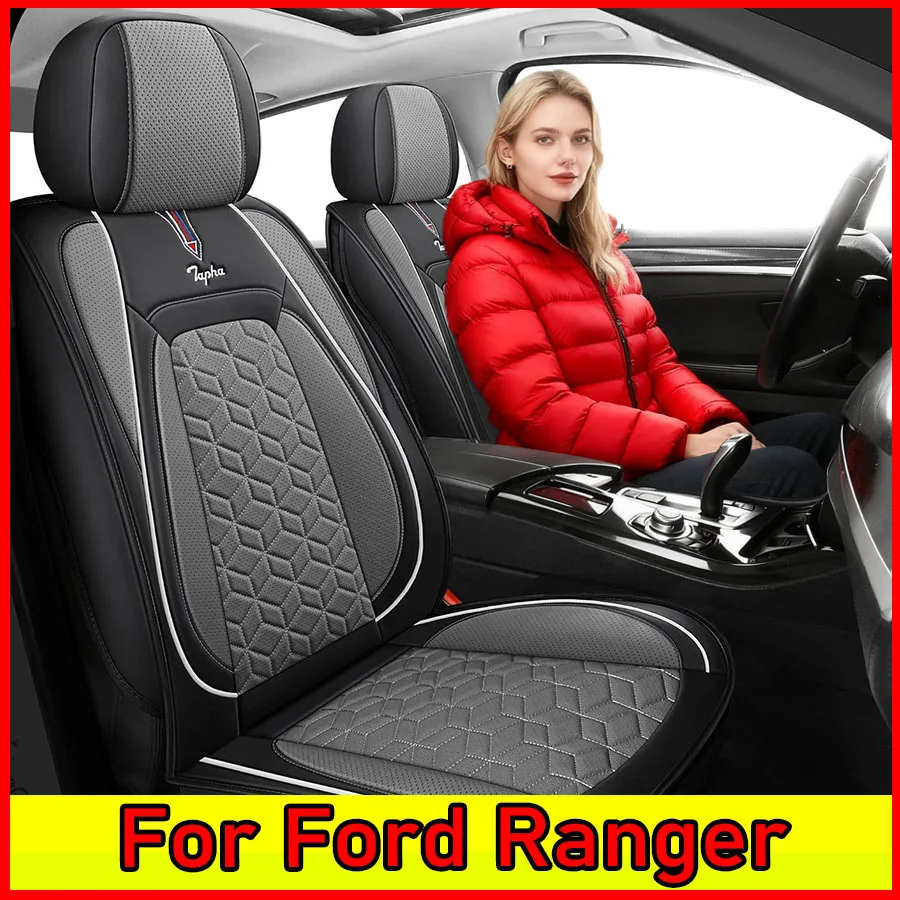 

Чехол на автомобильное сиденье, водонепроницаемый, из искусственной кожи, мягкая, с полной упаковкой, водонепроницаемый, износостойкий, чехол на сиденье, полный набор из 5 мест для Ford Ranger
