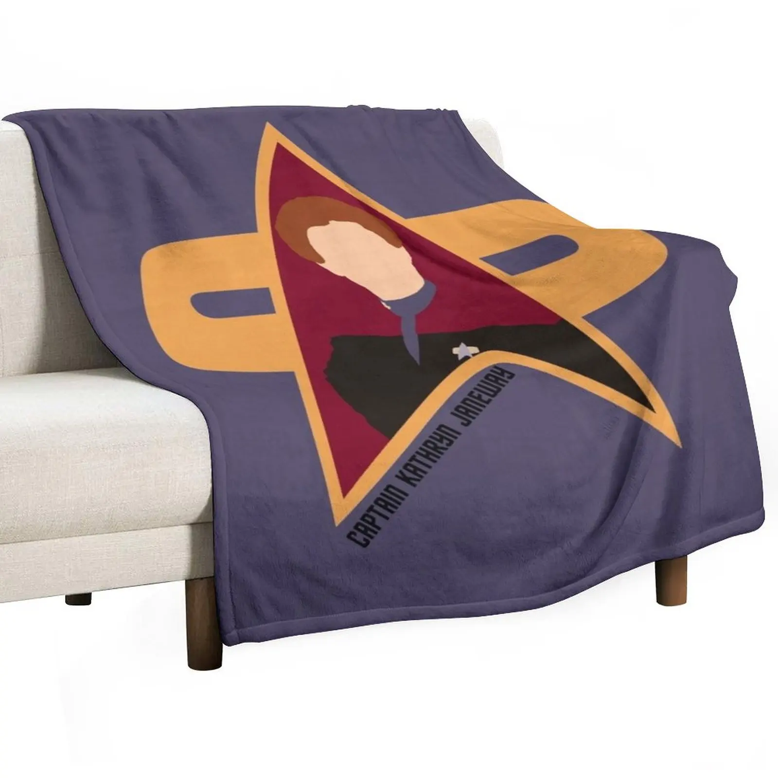 Captain Kathryn Janeway - Star Trek, Voyager Throw Blanket Soft Warm Blanket Gift for Grandparents