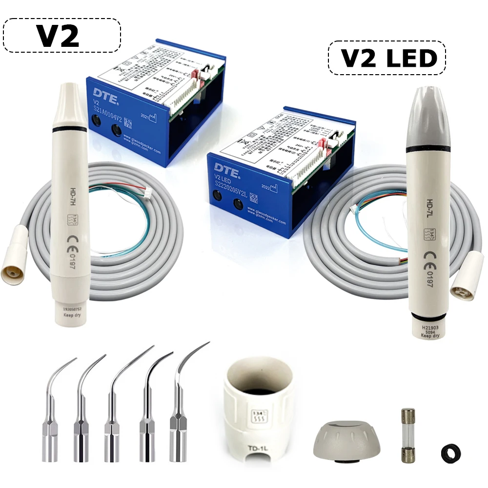 Dental V2/V2LED Built in Ultrasonic Scaler Fit HD-7H HD-7L Scaling handpiece Tips Teeth Whitening Dentistry Tools