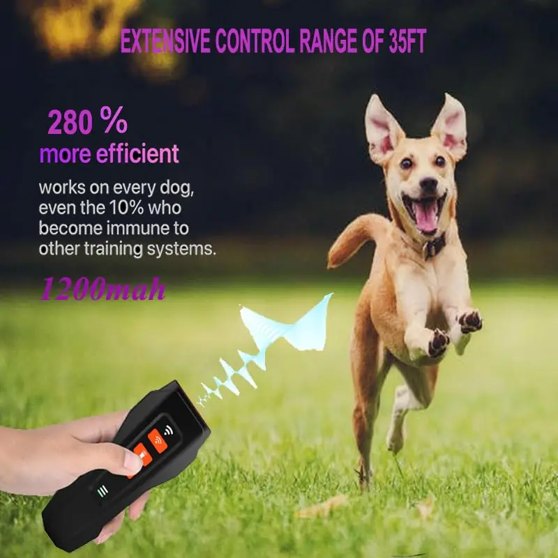 Dog Bark Device ,3-in-1 Rechargable Ultrasonic Training Tool for Unwanted Dog Behavior , Safe and Easy to Use Anti Bark Tool