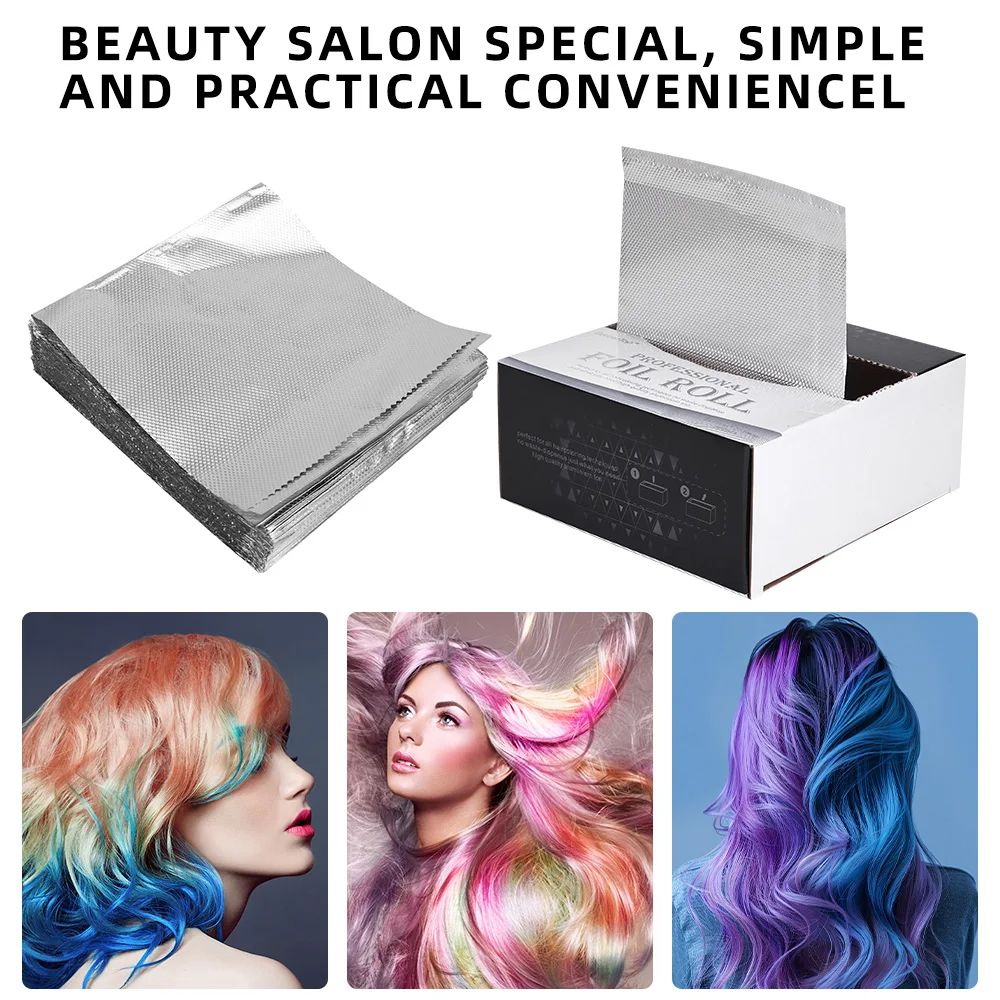 

300 Sheets Professional Barber Aluminum Foil Sheets High-Temperature Resistant Duty for Hair Coloring Bleaching Salon Styling