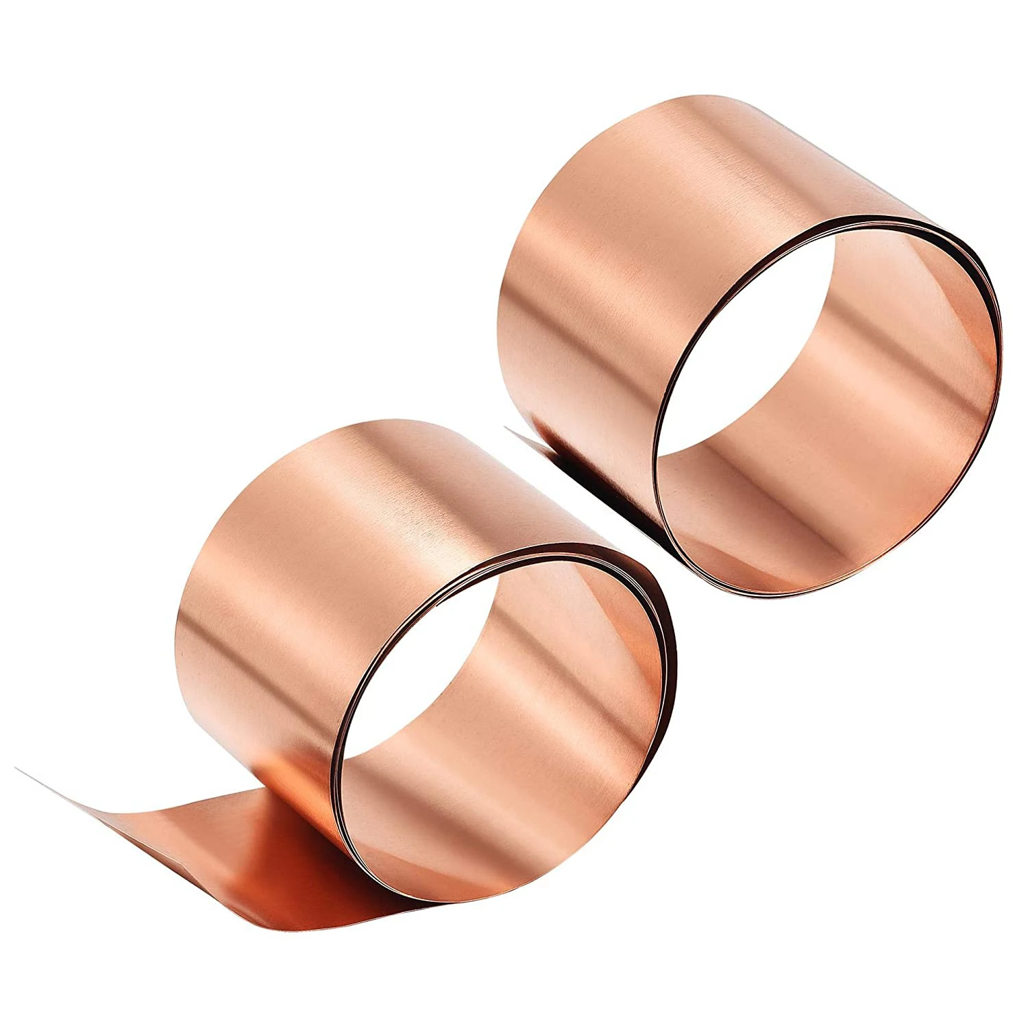 ABNC-Copper Sheet Roll, Metal Foil Plate 1000mm x 50mm x 0.1mm 2Pcs