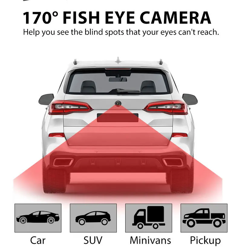 Universal AHD CVBS 170 ° Fisheye Auto-Rückfahrkamera, HD-Nachtsicht, wasserdichtes Rückfahrobjektiv mit Schraube im koreanischen Stil – Detail 11