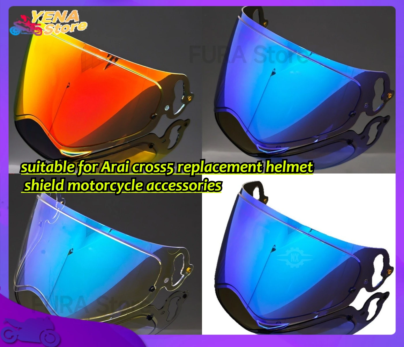 

The new motorcycle helmet visor lens is suitable for Arai cross5 replacement helmet shield motorcycle accessories