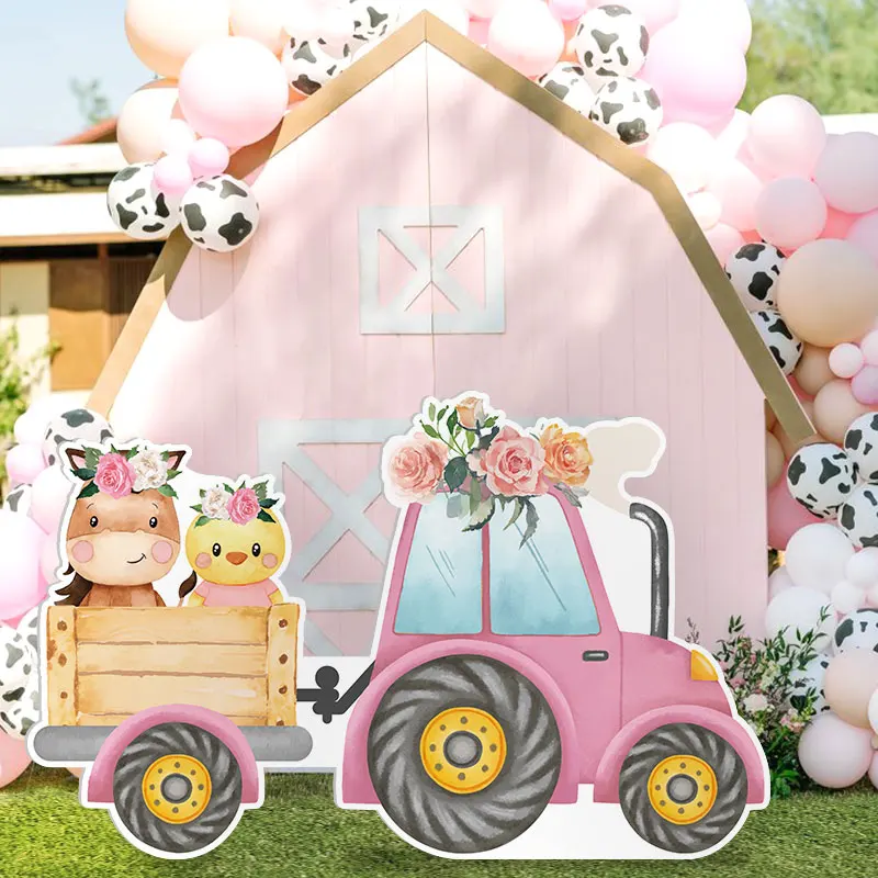 18/36inch Farm Theme cardboards  Farm Animal Cow Cutouts Backdrop DIY Decor Girl Boy Birthday Baby Shower Supplies Backdrop