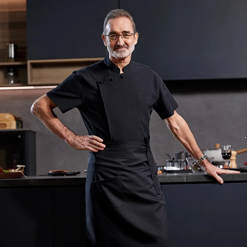 

Рабочая униформа шеф-повара с короткими рукавами для женщин, летняя, для кейтеринга, гостиниц, ресторанов, кухни, выпечки, кондитерских, одежда для кондитеров.