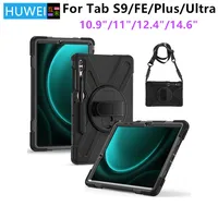 Funda resistente a prueba de golpes para Samsung Galaxy Tab A9 Plus A9 + 11 ""S9FE Tab S7 S8 S9 S10 FE Plus Ultra Kickstand funda de silicona