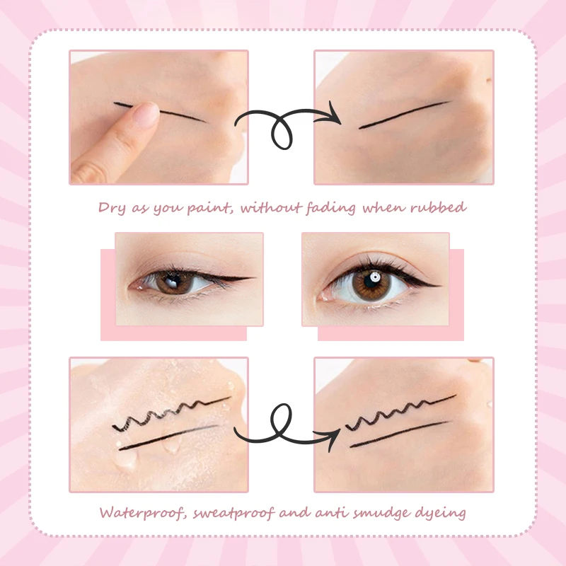 PTWOP Professional Liquid Eyeliner Cat Style Pen Long-lasting asciugatura rapida Anti-sudore Waterproof Smooth Matte Eyeliner Makeups