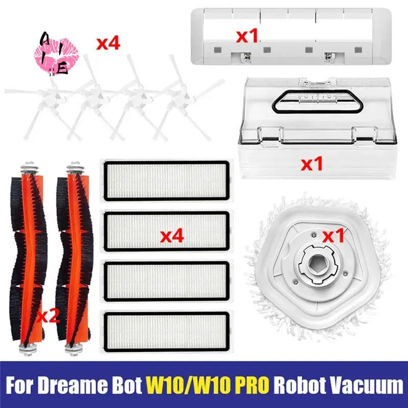 

A11E-подходит для аксессуаров для пылесоса Dreame Bot W10 W10pro, основная боковая щетка, фильтр HEPA, запасные части для швабры