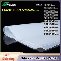 Translucent Silicone Rubber Sheet High Temp Resistance Silica Gel Plate 50x50-500x1000mm