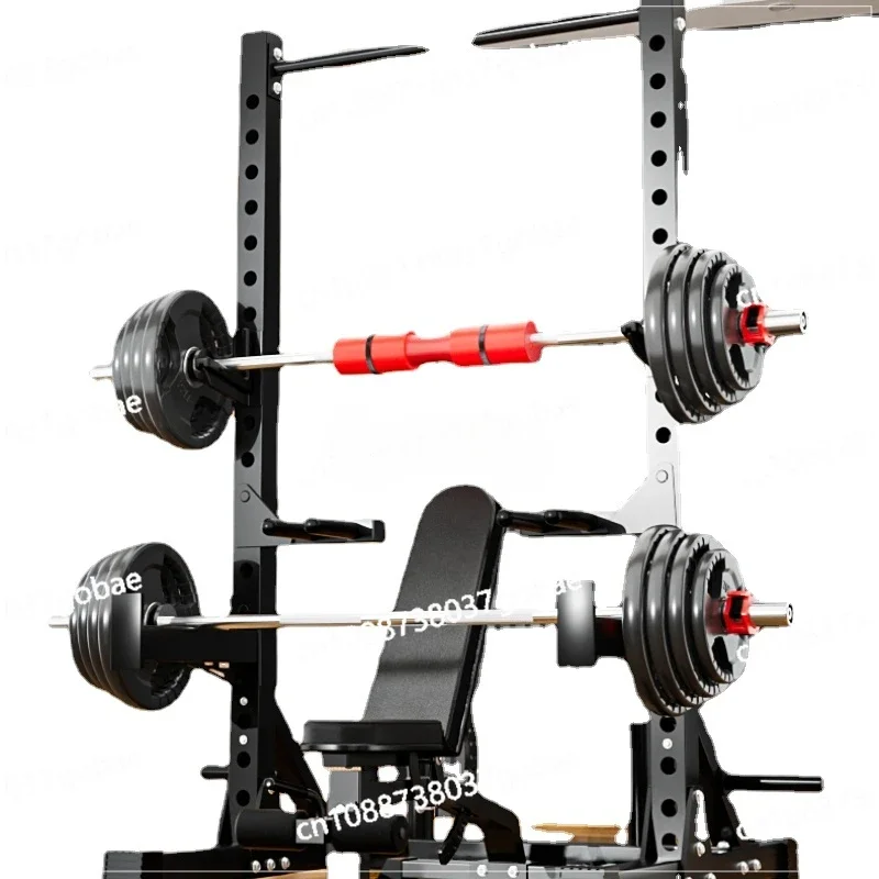 Household Gantry Multi-Function Fitness Comprehensive Trainer Barbell Stand Professional Bench Press Rack