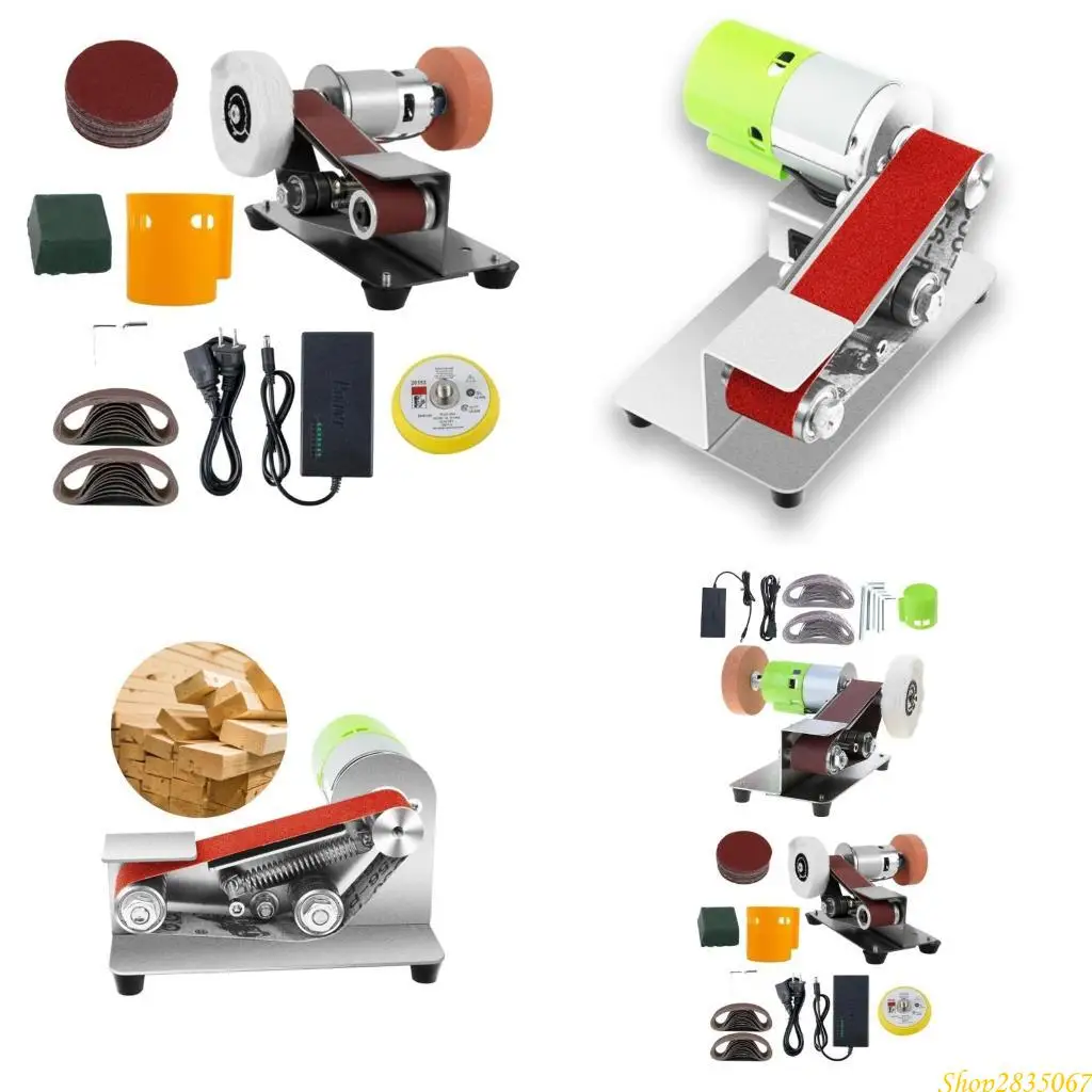 

Belt Sander 15 Degree Electric Belt Sander Adjustable Speed Benches Belt Grinder 831F