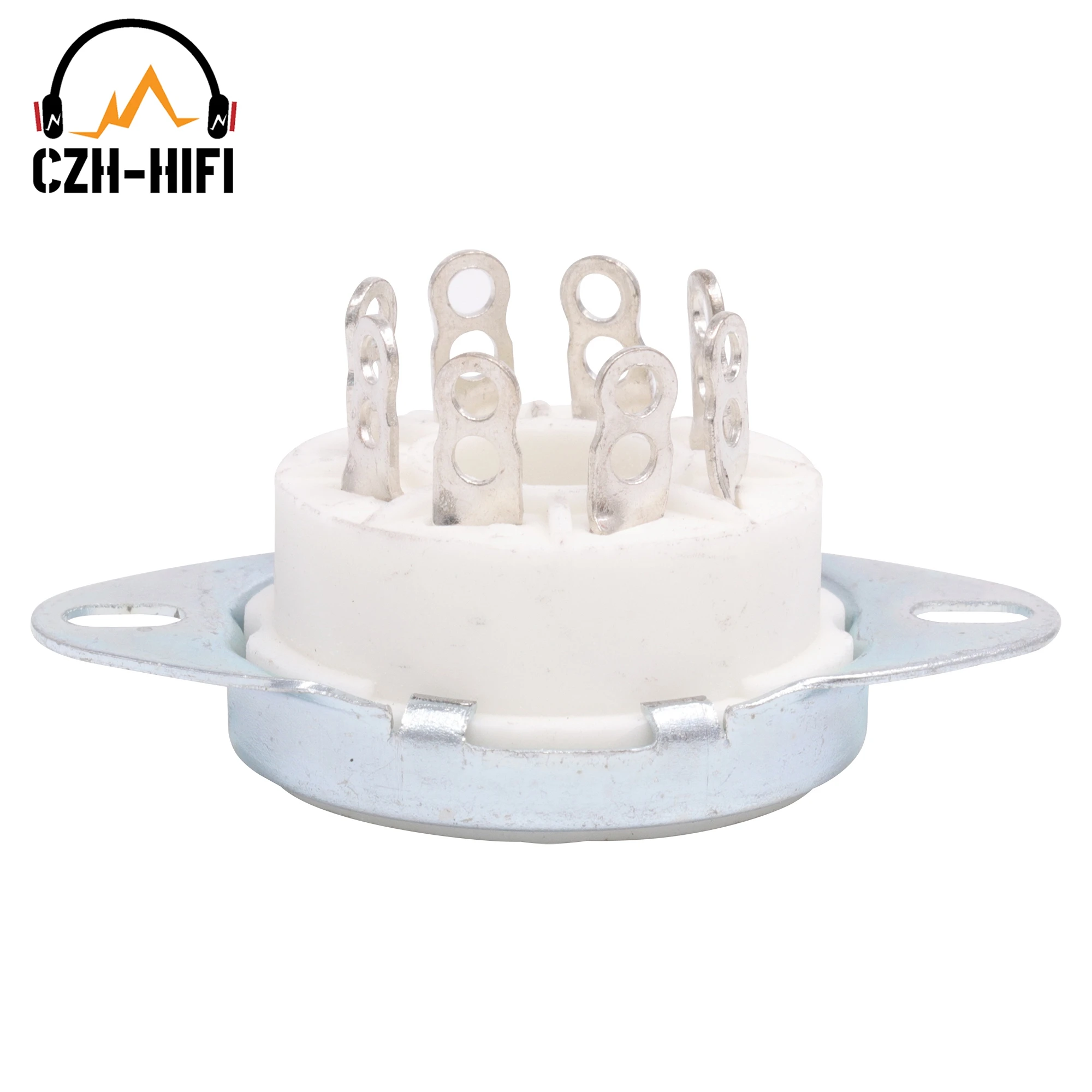 8-polige Keramik rohr buchse Ventil fuß Power Lampen buchse für kt88 el34 6 sn7 6 ca7 Vintage Audio verstärker DIY Chassis Mount Hifi – Detail 3