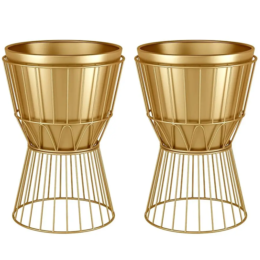 

Металлическая подставка для цветов с горшком, 12 декоративных золотых держателей для растений, подставка для цветочных горшков для угловой композиции, гостиной, офиса, I