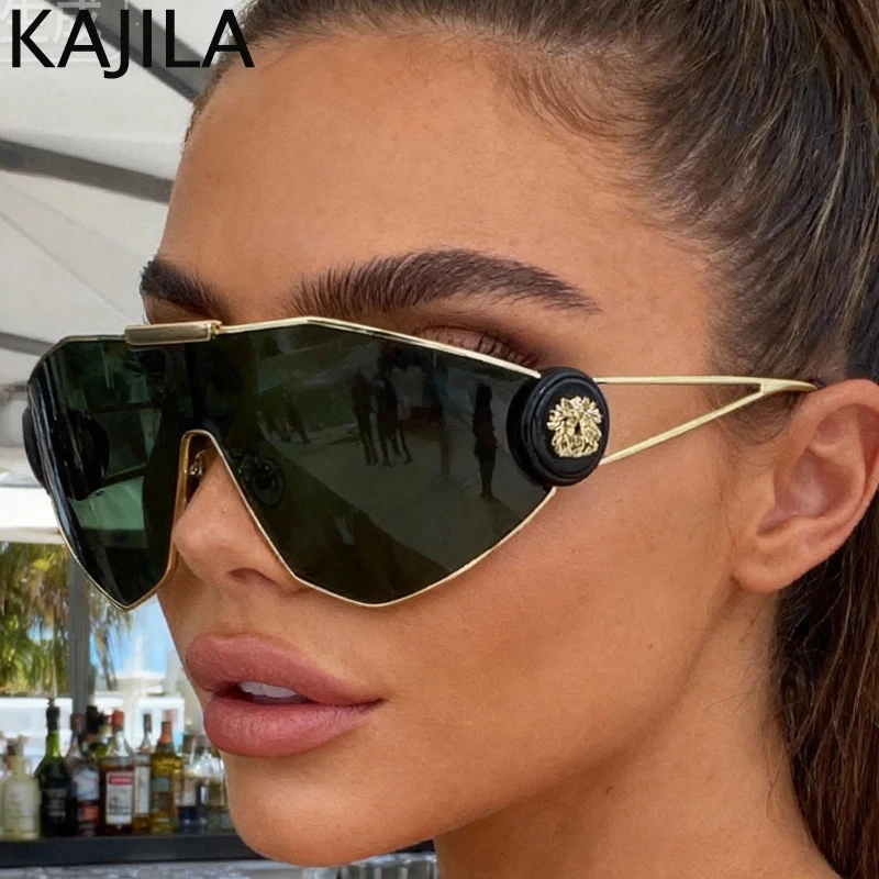 المتضخم التفاف حول قناع النظارات الشمسية النساء 2025 العلامة التجارية الفاخرة خمر قطعة واحدة حملق يندبروف الشرير ظلال درع نظارات شمسية