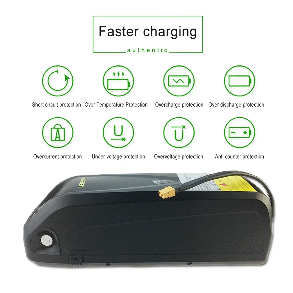 For Hailong 48V 30Ah Battery Pack, 30A BMS 350W 500W 750W 1000W Motor BBS02 BBS03 BBSHD With charger