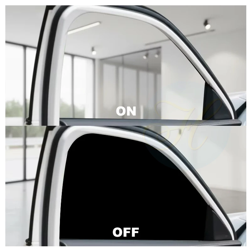 Self-Adhesive Switchable Electric Remote Control PDLC Film Smart PET Glass Window Film for Car Tint Black X4