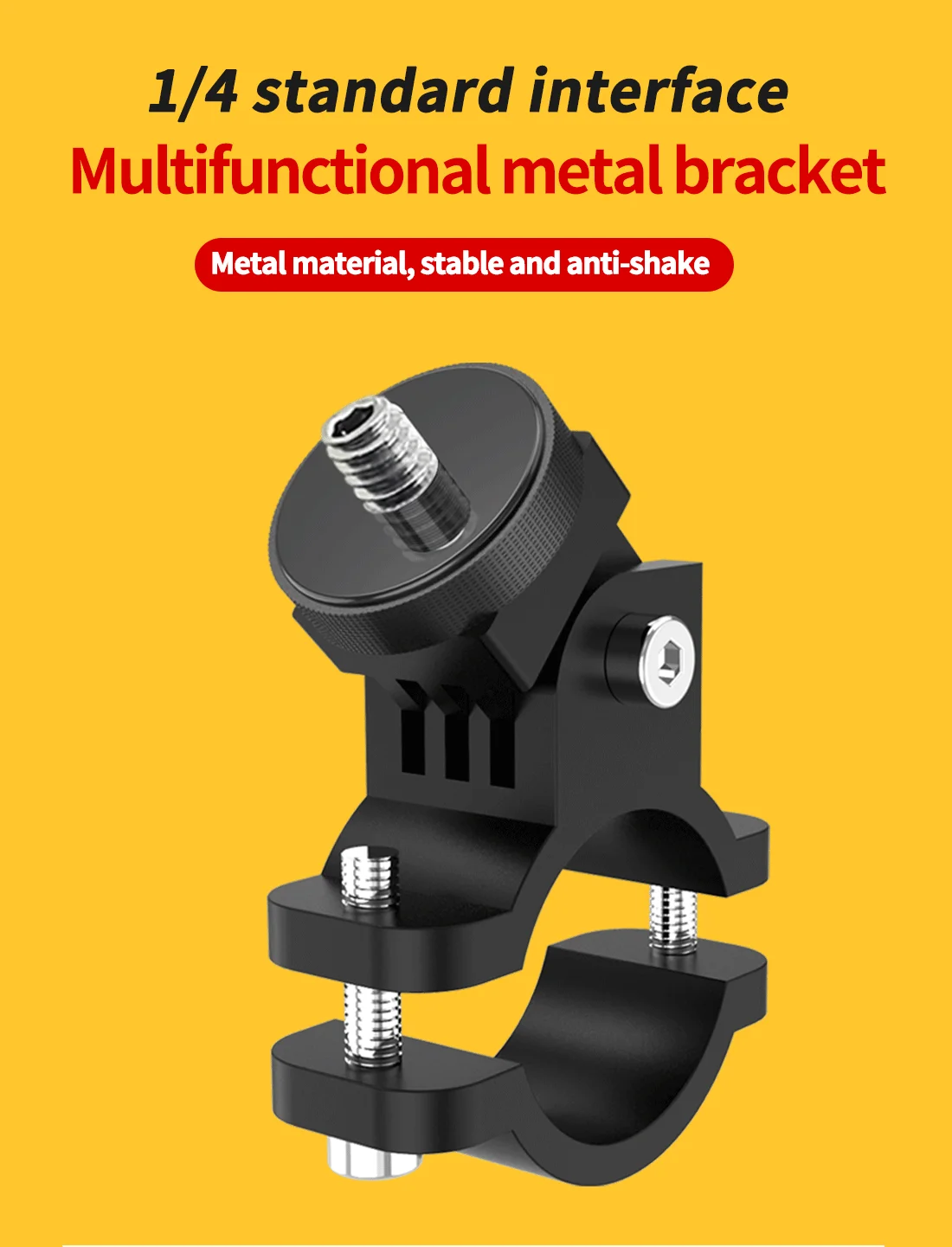 Metall Radfahren Bike Mount Motorrad Lenker Halter 1/4 Schraube für GoPro 10 9 8 für Insta360 ONE X X2 R kamera für DJI Action 2 – Detail 1