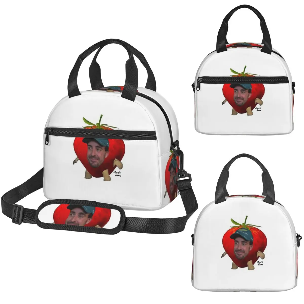Fernando Alonso 14 Motor Race Sport Motorcycle Insulated Lunch Bag for Women Office Cooler Thermal Box Tote Portable Lunch Boxes