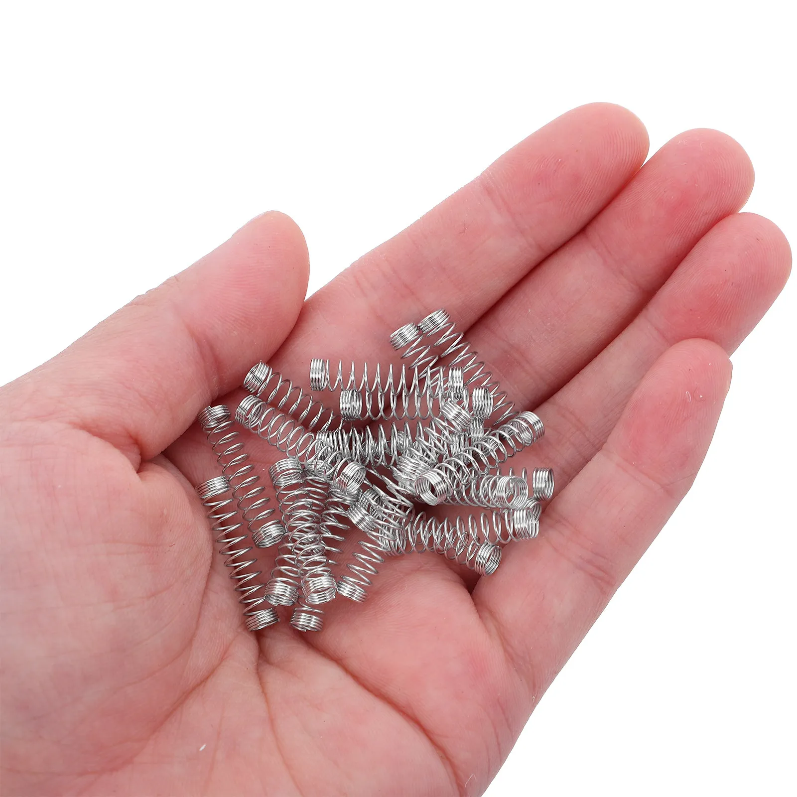 

50Pcs Ballpoint Pen Spring Stainless Steel Small Compression Springs 0.4mm Wire Diameter 4.5mm Od 18Mm Length Office School