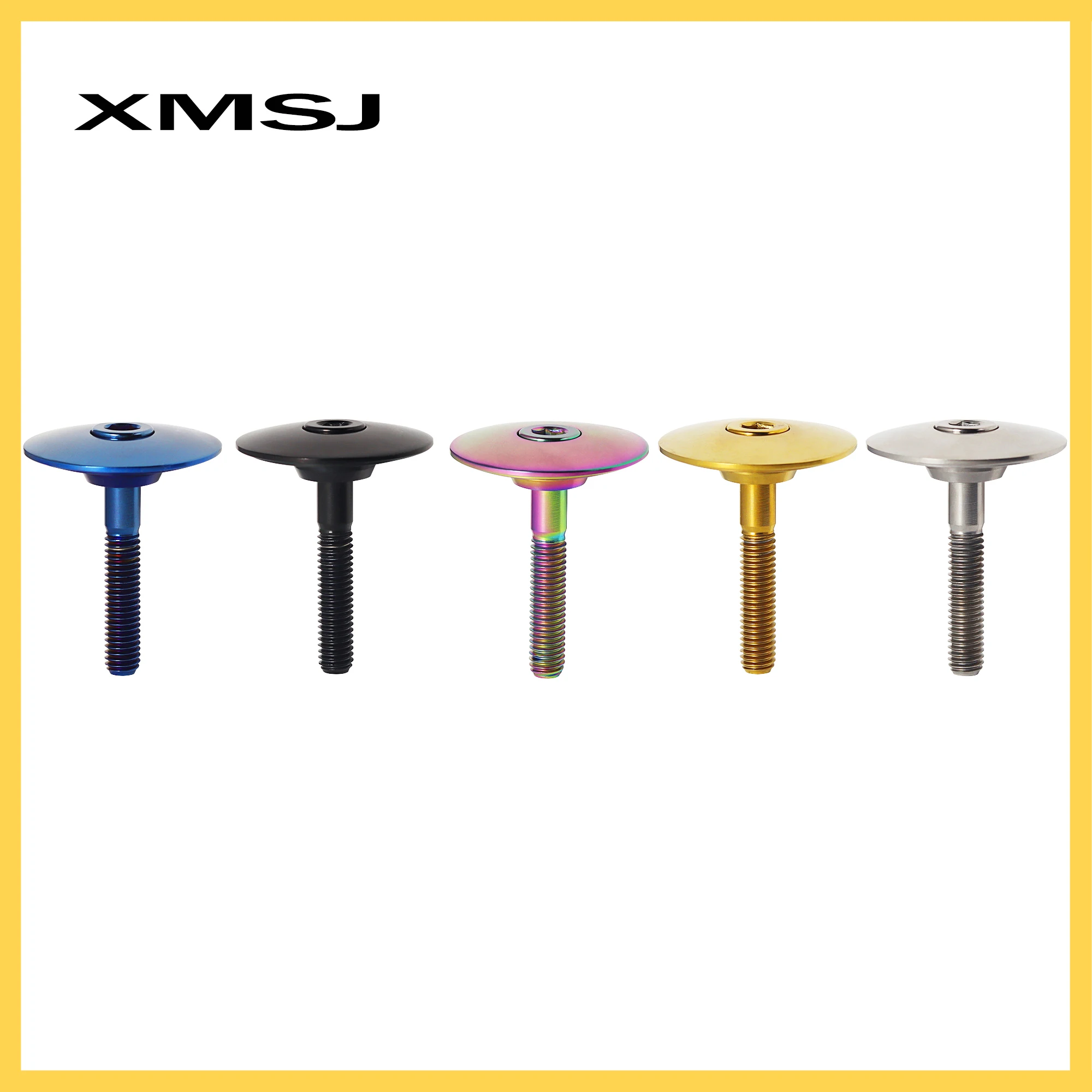 XMSJ Bike Stem Top Cap Bolt Bicycle Bowl Cover Headset Top Cap Parts Accessories Front Fork Stem 28.6mm 1 1/8