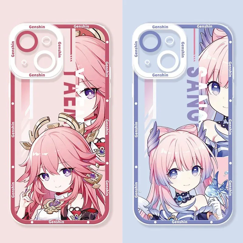 Anime Genshin Impact Case For Xiaomi Redmi Note 13 12 11 Pro Plus 4G 5G 12S 11S 10 10S 9 9S 8 13C 12C 10C Soft Silicone Funda