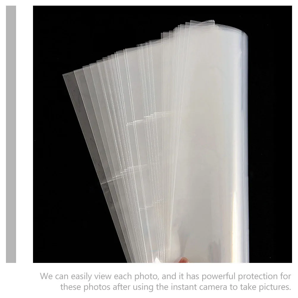 20Pcs Transparent Photo Album Pockets 4-Ring Card Sleeves Waterproof Dustproof for Organizing Collectibles Photo Card Sleeve