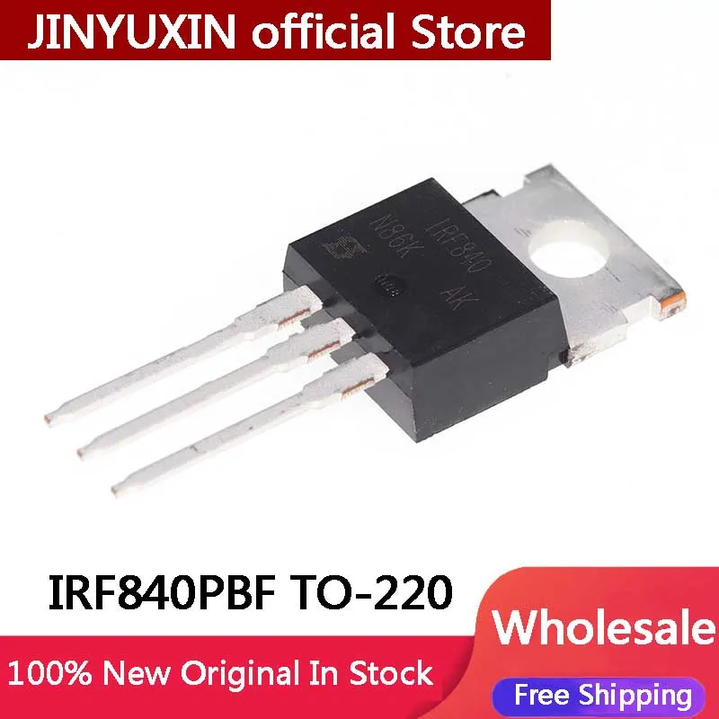 10Pcs 100% New Original field effect transistor IRF840PBF IRF840 field effect tube 8A 500V TO-220 imported In Stock