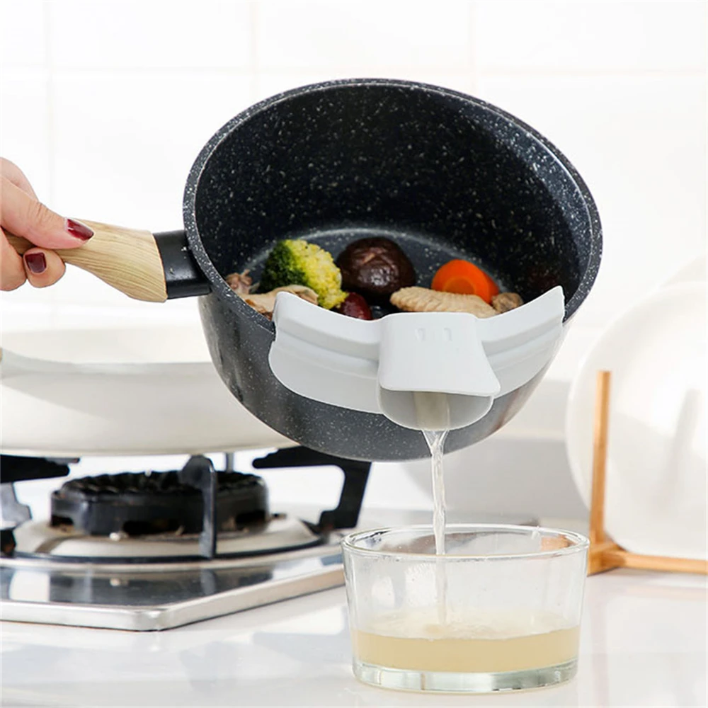 こぼれ防止スープ液体漏斗キッチン用品ポット丸口エッジフローガ - Kitchen Gadgets Guide のレビューと価格