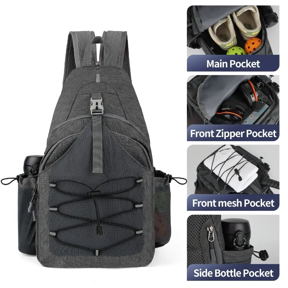 Large Capacity Pickleball Rackets Backpack Holds 2 Rackets Adjustable Pickleball Paddle Bag with Hanging Hook Lightweight